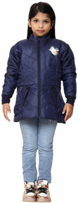 official club Full Sleeve Solid Baby Girls Jacket