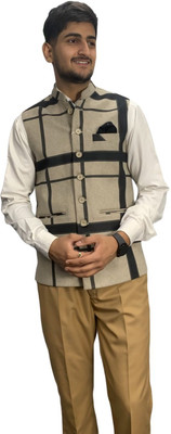 gargian master cut Sleeveless Checkered Men Jacket