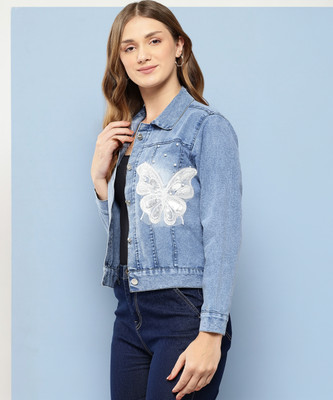 Aarika Full Sleeve Solid Women Denim Jacket