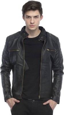 Leather Retail Full Sleeve Solid Men Jacket