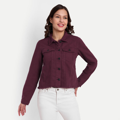 MEGHZ Full Sleeve Solid Women Denim Jacket