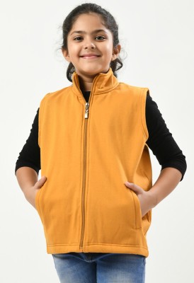 KAVYA Sleeveless Solid Girls Jacket