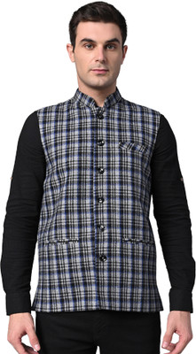Vastraa Fusion Sleeveless Solid Men Jacket