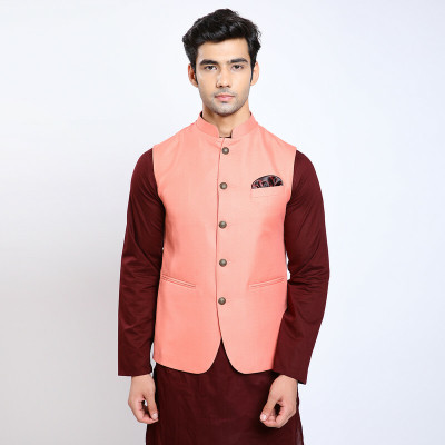 Mentoos Sleeveless Solid Men Jacket