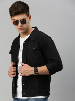 VOXATI Full Sleeve Solid Men Denim Jacket