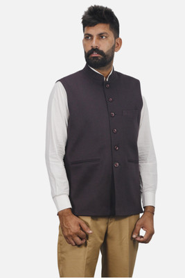 gargian master cut Sleeveless Self Design Men Jacket