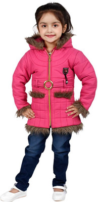 ARK Full Sleeve Solid Baby Girls Jacket