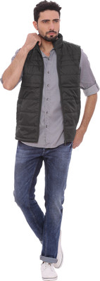 BASICS Sleeveless Solid Men Jacket