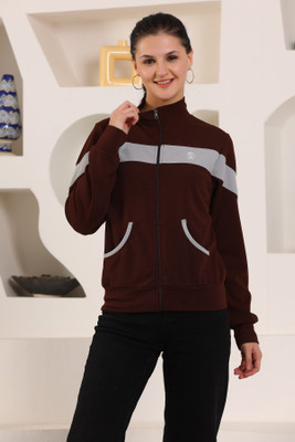 Jhoomantroo Full Sleeve Striped Women Jacket
