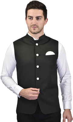 PRINTCULTR Sleeveless Solid Men Jacket