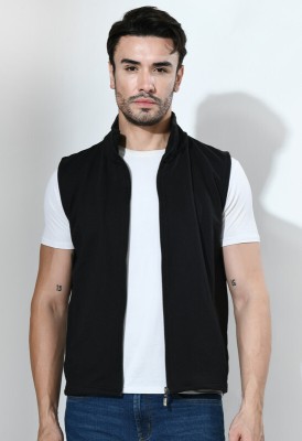 KAVYA Sleeveless Solid Men Jacket