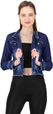 PWTI Full Sleeve Washed Women Denim Jacket