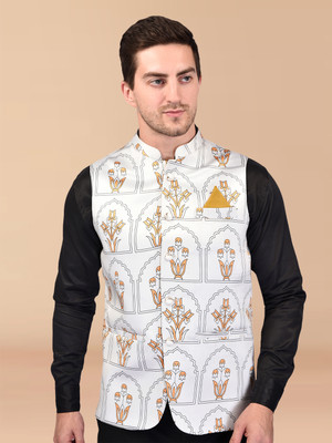 Divastri Sleeveless Printed Men Jacket