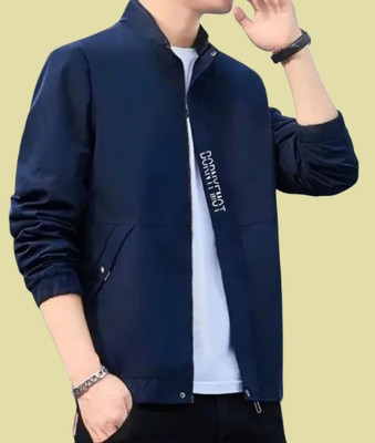 Rozebee Full Sleeve Solid, Printed Men Jacket