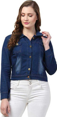 AYRIN Full Sleeve Washed Women Denim Jacket