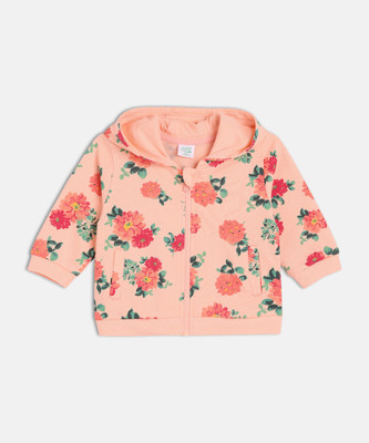 MINI KLUB Full Sleeve Floral Print Baby Girls Jacket