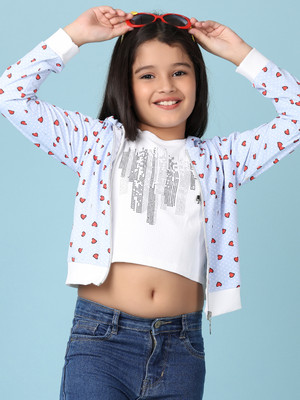 V-MART Full Sleeve Printed Girls Jacket