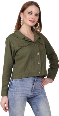 KASHIAN Full Sleeve Solid Women Denim Jacket