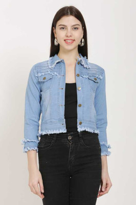 Mota Monkey 3/4th Sleeve Washed Women Denim Jacket