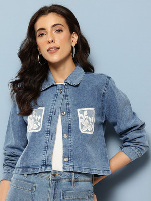 HERE&NOW Full Sleeve Solid Women Denim Jacket