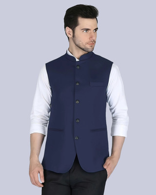 Rocksy Sleeveless Solid Men Jacket