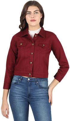 Bharatness 3/4th Sleeve Solid Women Denim Jacket