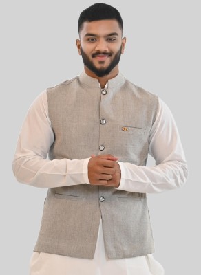 SHEETAL HATHKARGHA Sleeveless Solid Men Jacket