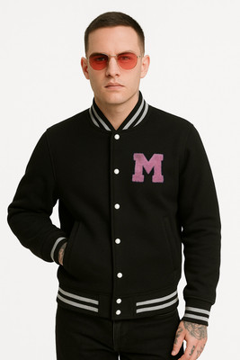 Crossbone Full Sleeve Striped Men Jacket