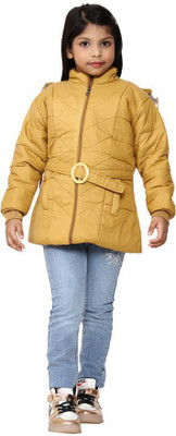 official club Full Sleeve Self Design Girls Jacket