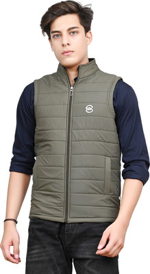 Unique Fort Sleeveless Self Design Men Jacket