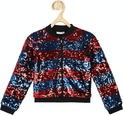 PETER ENGLAND Full Sleeve Striped Girls Jacket