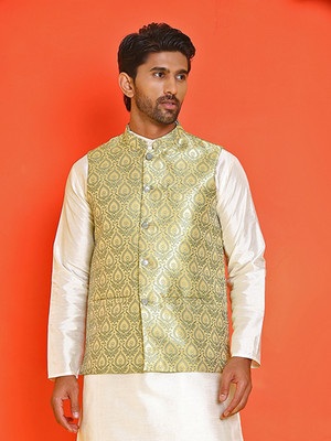 ANOUK Sleeveless Woven Design Men Jacket