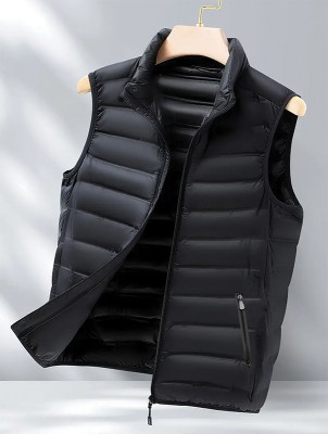 Lripsome Sleeveless Self Design Men Jacket