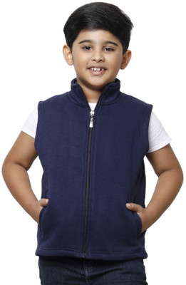 KAVYA Sleeveless Solid Boys Jacket