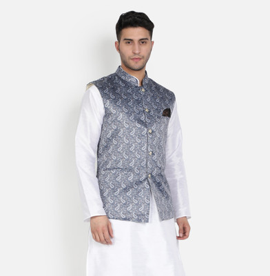 ARMAAN ETHNIC Sleeveless Printed Men Jacket