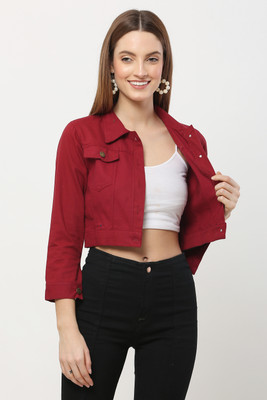 STYLE BEURUA 3/4th Sleeve Solid Women Denim Jacket