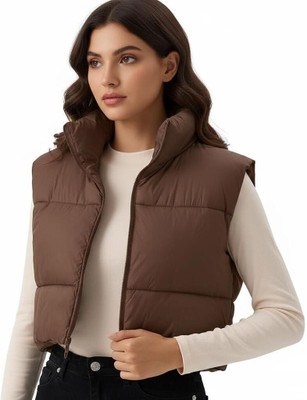 Greepin Fashion Sleeveless Solid Women Jacket