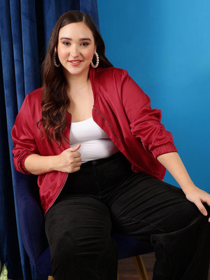 CURVY STREET 3/4th Sleeve Solid Women Jacket