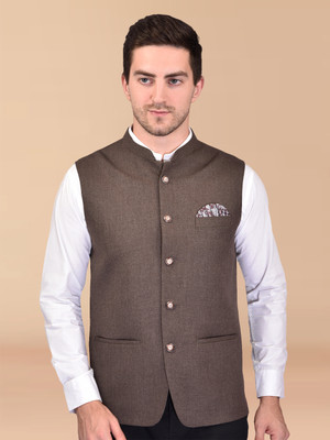 Divastri Sleeveless Solid Men Jacket