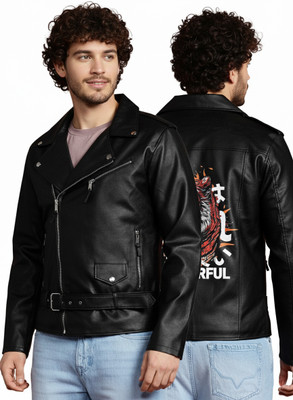Leather Retail Full Sleeve Printed Men Jacket
