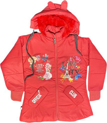 official club Full Sleeve Floral Print Girls Jacket