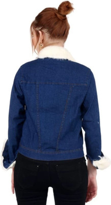 Liba creations Full Sleeve Solid Women Denim Jacket