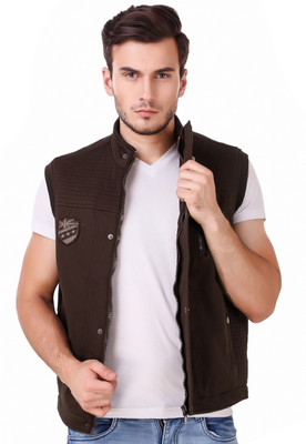 ANISHANFASHIONS Sleeveless Solid Men Jacket