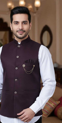 maksud enterprise Sleeveless Solid Men Jacket