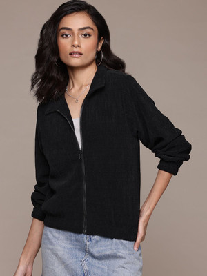 Roadster Full Sleeve Self Design Women Jacket