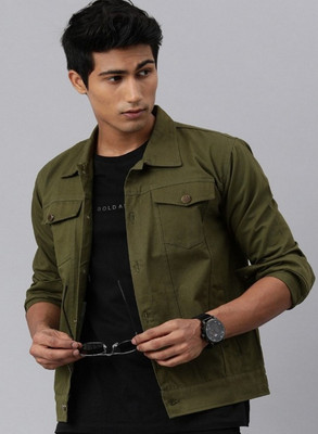 VOXATI Full Sleeve Solid Men Denim Jacket