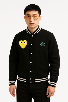 Damler Trennding Full Sleeve Solid, Applique Men Jacket