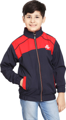 AD & AV Full Sleeve Printed, Colorblock Boys Jacket