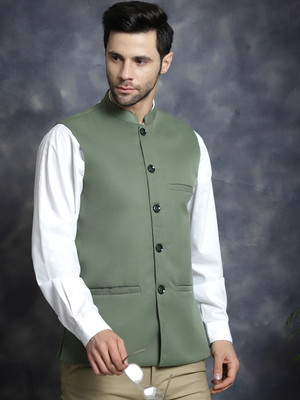 ANOUK Sleeveless Solid Men Jacket