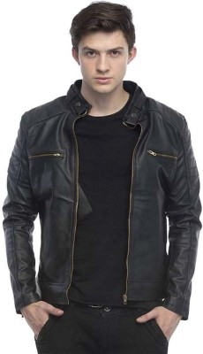 Leather Retail Full Sleeve Solid Men Jacket